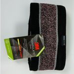 NEW Swiss Tech 3M Thinsulate Headband Performance Gear Black Pink White Knit Photo 0