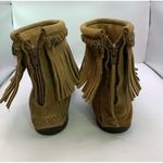 Minnetonka  Women’s Fringe Ankle Boots Brown Leather Size 7 Photo 7