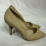 ALDO Faux Snake Skin Print Nude Heels in Size 38.5/8 Photo 3