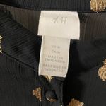 H&M NWOT  Chiffon Dress Black/gold-colored dots Photo 5