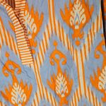 Gretchen Scott Womens Blue‎ Orange Long Sleeve Shirt Dress XL Photo 2