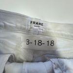 Frame  Denim Skirt Womens 28 White Embroidered Cut Off‎ Raw Hem High Rise Summer Photo 2