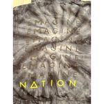 Dyenomite women's small "EMAGINE NATION" black/gray tie Photo 2