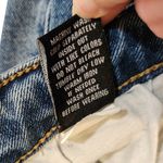 Ashley Mason  Blue Medium Wash Frayed Hem Stretch Casual Bootcut Jeans Size 7/28 Photo 9