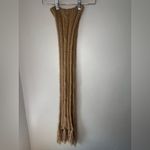 Gap Tan Cable Knit Scarf Fringe Tassels OS Photo 3