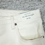 Abercrombie & Fitch Abercrombie 90s Straight Ultra High Rise Jeans White Cream Size 22 36 Stretch Photo 2
