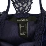 Forever 21 Y2k Cami Large Top Fairy Babydoll Lace Velvet Whimsigoth Blue  Photo 2