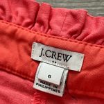 J.Crew Factory Linen Blend Ruffle Trim Shorts | Coral Pink | 6 Photo 5