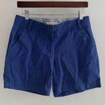 J.Crew Chino Bermuda Cotton Navy Classic Flat Front Shorts Size 4 Photo 0