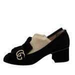 Gucci  Marmont Black Fringe Suede Loafers Size 39 Photo 4