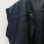 Alice + Olivia Black Tate Cargo-Pocket Cocoon Hooded Anorak Jacket Size L Photo 7