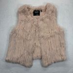 525 America  Luxe Faux Fur Vest Sleeveless Luxe Rabbit Fur‎ Blush Pink Size S Photo 0