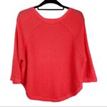 Eileen Fisher 100% Linen Coral Open Knit Too Sweater Sz Small Lagenlook Photo 1