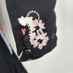 Free People NWT Sunshadows Washed Black Floral Print Mini Dress Cold Shoulder Photo 6