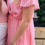 Cinch Mi Ami navy pink V-neck flowy  waist lightweight keyhole back Photo 11