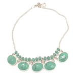 Liz Claiborne  western glam cowgirl silver tone‎ turquoise color necklace Photo 0