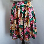 Monteau  Colorful Flowy Floral Skirt Photo 2