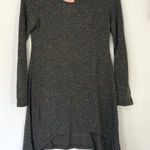Earthbound Trading Co Tunic Dress Size Small Brown Knit Asymmetrical Long Sleeve Green Photo 0