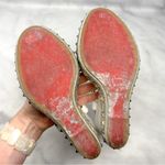 Christian Louboutin Pyraclou 110 Studded Leather Platform Wedge Sandal Heels 36 Photo 6