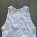Helmut Lang  Optic White Crinkle Tank Top Size L Photo 8