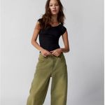 Urban Outfitters NWOT UO BDG Shannen Ribbed Black Crop Short Sleeve Tee size S Photo 1