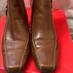 Anne Klein Brown Leather Ankle Boots sz 5.5 Photo 2