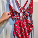 Cupshe one piece swim suit - red multi color - size large Photo 3