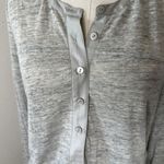 Vince  Womens Linen Henley Shirt Dress Gray Roll Tab Sleeve Drawstring Size‎ Med Photo 6
