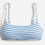 J.Crew New NWT Striped Textured Scoop Neck Bikini Swim Bathing Suit Top Size 3X Photo 0