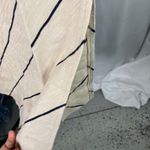 Lou & grey Lou & Grey Skirt Women's Size S Beige Navy Striped Cotton Blend Casual Career Photo 3