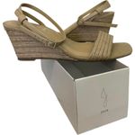 Joie  Women's 8.5 Square Toe Wedge Block Heel Woven Coastal Sandal Beach Vacation Photo 2