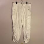 Ralph Lauren Lauren Black Label White Shantung Cargo Pant Women's size 14W Photo 1