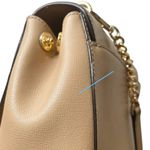 Michael Kors | Mott Beige Leather Top Handle Satchel Crossbody Gold Hardware Photo 15