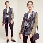 Anthropologie HEI HEI • Anthro Fringed Fieldwork Anorak jacket olive green draped utility Photo 1