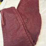 7 For All Mankind Women's Burgundy Cargo Skinny Jeans Size 27 Photo 0