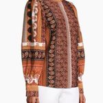 NWT Kobi Halperin Amy Printed Silk Blouse, Size L New w/Tag Retail $398 SOLD OUT Size L Photo 2