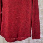 Liz Claiborne Red Crew Neck Long Sleeve High Low Sweatshirt Photo 3