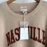 Thread & Supply Nashville Sweater Womens Large Beige Sand Cozy Soft Fuzzy Lounge Photo 2