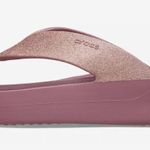 Crocs  getaway platform glitter flip flop sandal purple size 6 Photo 1