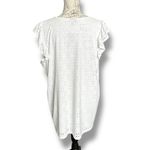 Torrid New Plus Eyelet Jersey Crew Neck Ruffle Sleeve Top Bright White Size 2 2X Photo 2