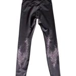 Nike Black, White and Purple Patterned Leggings Photo 5