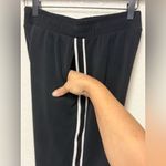 Oysho  Softstreme Feel Black Wide-Leg Pants with tuxedo woven striped down side Photo 10