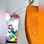 NWT AMERICA & BEYOND Beaded Orange Purse with Faux Pearl Strap Photo 2