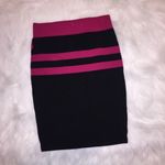 Charlotte Russe Bandage Bodycon Skirt Pink & Black Photo 1