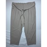Athleta  Skyline Pant II Khaki Paperbag Waist Tie Cropped Leg Women's Size 20 Photo 2