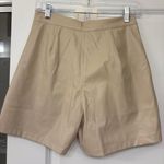 idem Ditto Tan Faux Leather Shorts Photo 2