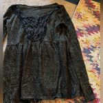Free People xs black sparkly blouse Photo 0