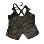 LFH Black Leather Halter Vest With Crossed Straps And Button Front 3x Size undefined Photo 7