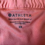 Athleta Plus Size Mesh Racer Run 4” Island Coral Breathable Short Photo 2