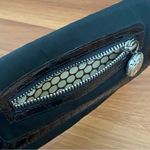 Brighton Vintage Black & Brown Croc Leather Trim Twist n Wrist Wristlet NO STRAP Photo 7